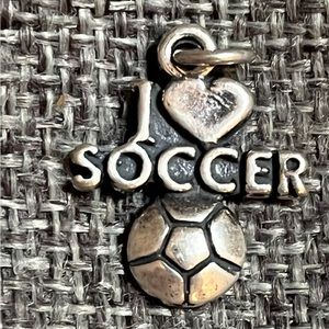 🌟Sterling Silver “I ♥️ Soccer” Pendant
